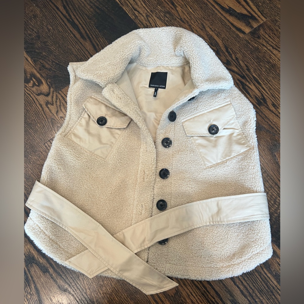 Marissa Webb Cream Sherpa Vest